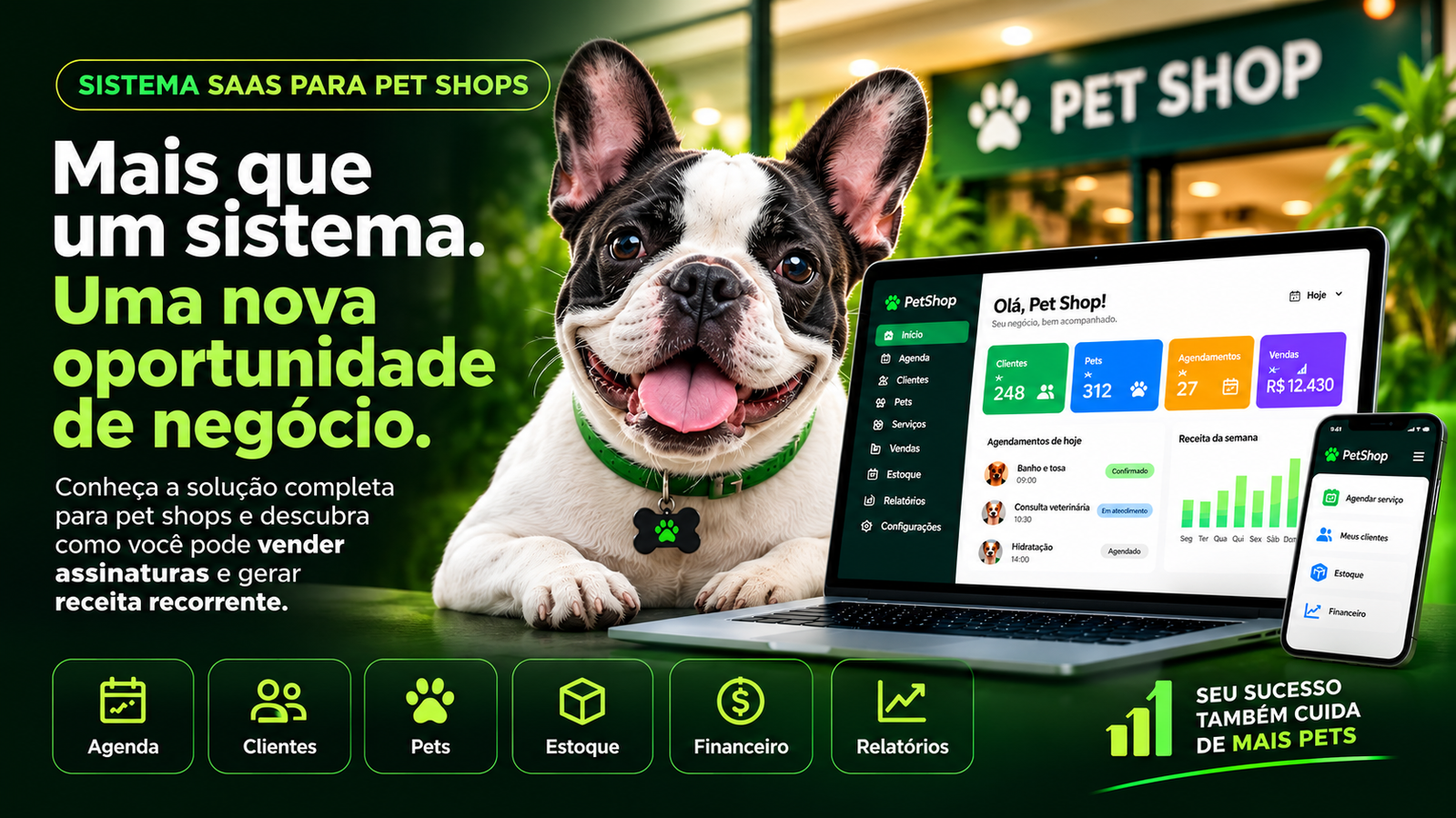 Sistema completo para Gestão de Pet Shop.